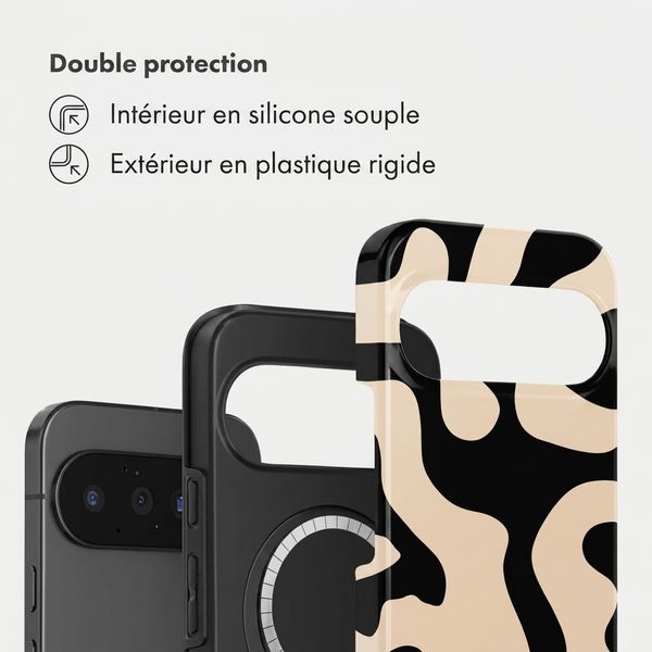 Selencia Coque arrière Vivid avec MagSafe Google Pixel 11 - Art Wave Black