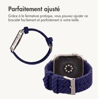 imoshion Bracelet en velours côtelé Apple Watch | 44/45/46/49 mm - Bleu foncé