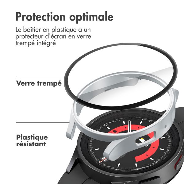 imoshion Coque rigide à couverture complète Samsung Galaxy Watch 6 - 44 mm - Argent