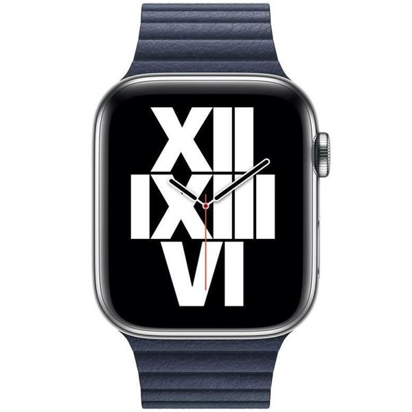 Apple Bracelet Leather Loop Apple Watch | 44/45/46/49 mm - Taille M - Diver Blue