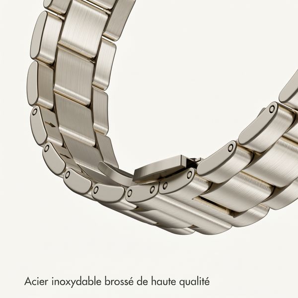Selencia Bracelet à maillons fin en acier Apple Watch | 38/40/41/42 mm - Lumière stellaire