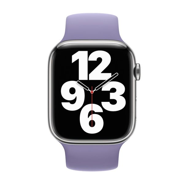 Apple Bracelet Boucle unique en Silicone Apple Watch | 44/45/46/49 mm - Taille 4 - English Lavender