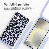 imoshion Coque design en silicone avec cordon Samsung Galaxy S24 Plus - Animal Lila