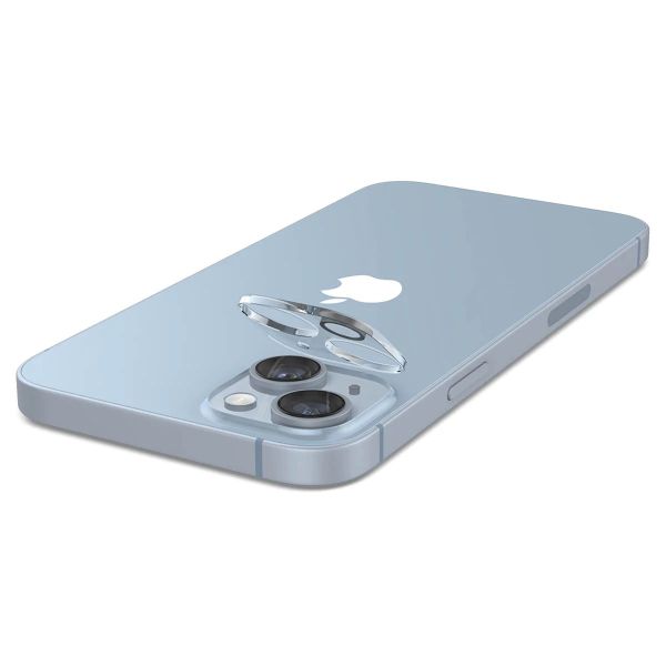 Spigen Optik Lens Protector - Protection complète de la caméra (lot de 2) Apple iPhone 14 / 14 Plus - Crystal Clear