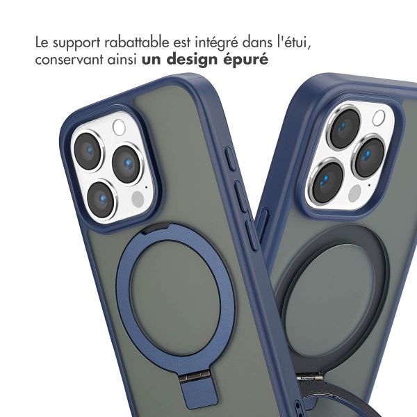 Accezz Coque Ring Stand avec MagSafe Apple iPhone 16 Pro - Bleu