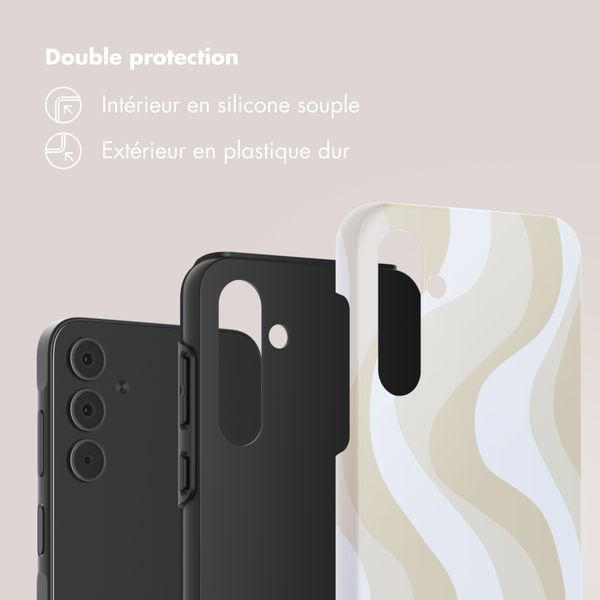 Selencia Coque arrière Vivid Samsung Galaxy A55 - Desert Waves Beige
