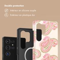 Selencia Coque arrière Vivid avec MagSafe Samsung Galaxy S25 Ultra - Paisley Blush