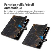 imoshion Coque tablette Design Trifold Apple iPad Pro 11 (2025) M5 / (2024) M4 - Black Marble