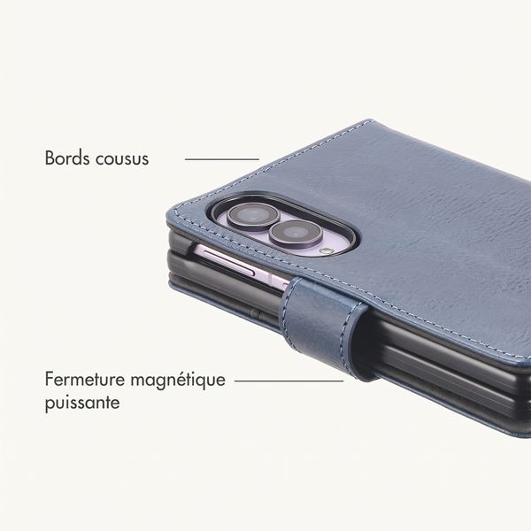 imoshion Étui de télephone portefeuille de luxe Samsung Galaxy Z Fold 8 - Bleu foncé