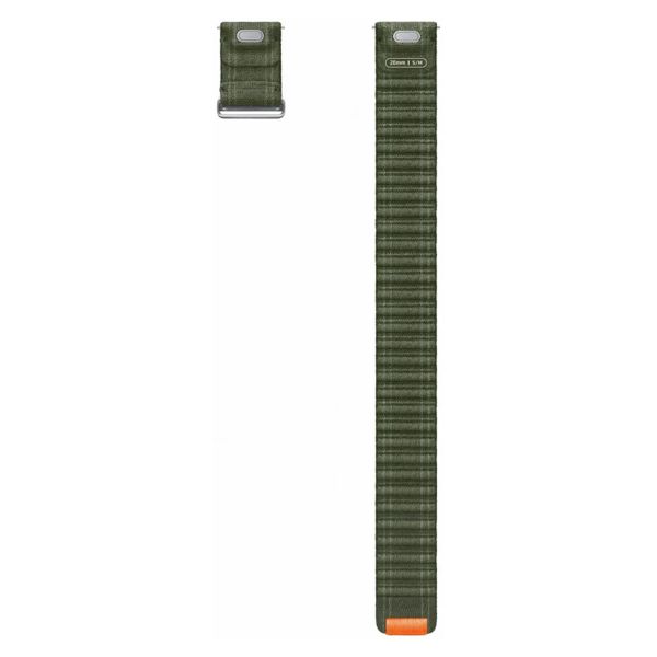 Samsung Bracelet en tissu original Samsung Galaxy Watch 4 / 5 / 6 / 7 / FE (20 mm) - Taille S/M - Khaki