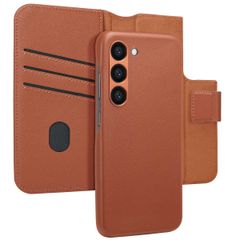 Accezz Étui de télephone portefeuille en cuir 2-en-1 avec MagSafe Samsung Galaxy S23 - Sienna Brown