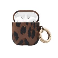 Selencia Coque Sabi motif panthère  Apple Airpods 1 / 2 - Mocha Brown