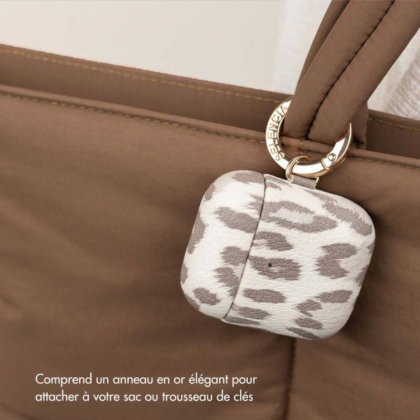 Selencia Coque Sabi motif panthère  Apple Airpods 1 / 2 - Soft Ivory
