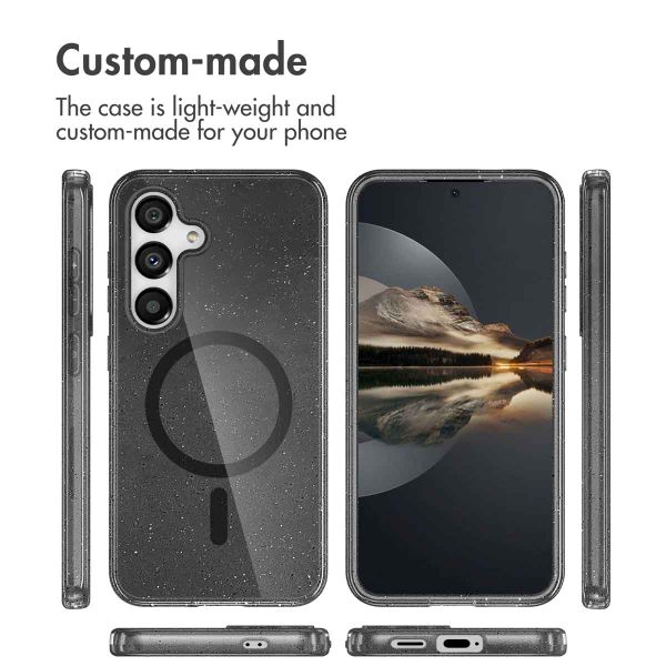 imoshion Coque Pailletée avec MagSafe Samsung Galaxy S25 - Glitter Noir