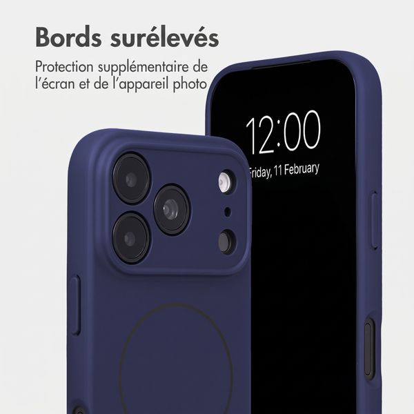Accezz Coque Grip avec MagSafe Apple iPhone 18 Pro Max / 17 Pro Max - Bleu foncé