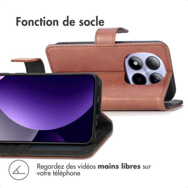 imoshion Étui de télephone portefeuille de luxe Xiaomi Redmi Note 15 Pro (5G) - Marron