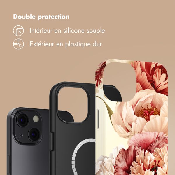 Selencia Coque arrière Vivid avec MagSafe Apple iPhone 13 - Vintage Peony