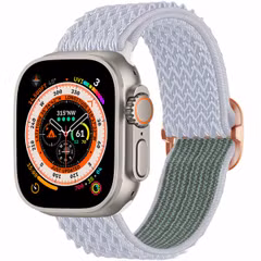 imoshion Bracelet en nylon élastique Apple Watch | 44/45/46/49 mm - Gris clair