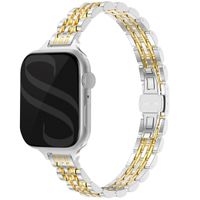 Selencia Bracelet en acier slim style Jubilee Apple Watch | 38/40/41/42 mm - Argent et Or
