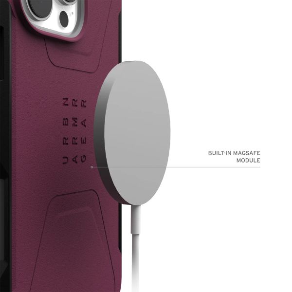 UAG Coque Civilian MagSafe Apple iPhone 16 Pro - Bordeaux