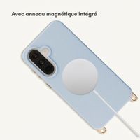 Selencia Coque arrière Rivièra avec MagSafe avec crochets amovibles Samsung Galaxy A37 (5G) - Powder Blue