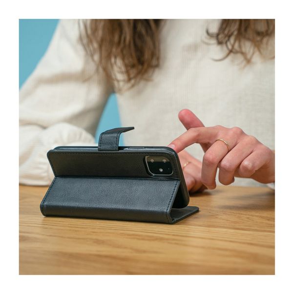 imoshion Étui de télephone portefeuille de luxe Motorola Moto E7 Plus / G9 Play - Noir