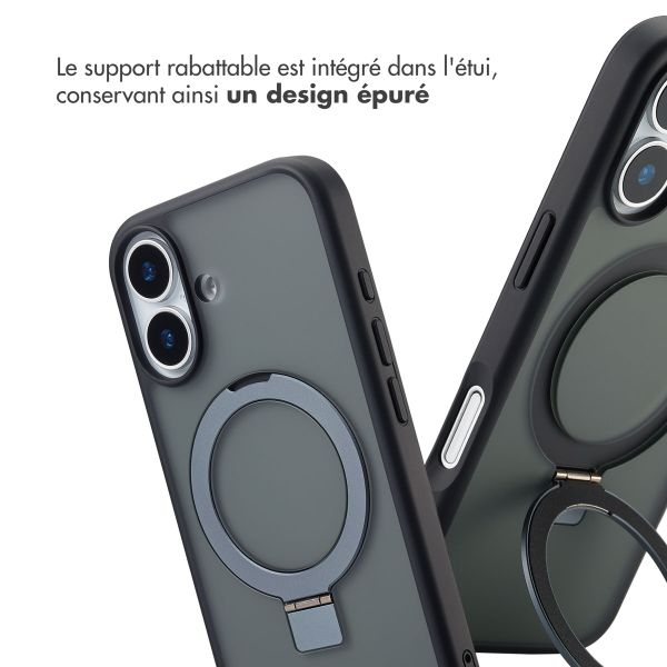 Accezz Coque Ring Stand avec MagSafe Apple iPhone 17 - Noir