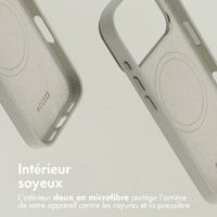 Accezz Coque arrière en cuir avec MagSafe Apple iPhone 18 Pro Max / 17 Pro Max - Light Grey