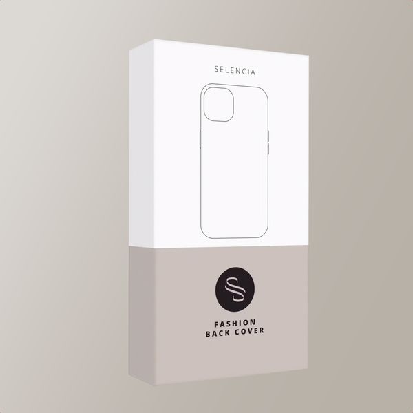 Selencia Coque arrière Croco avec MagSafe Apple iPhone 15 - Choco Brown