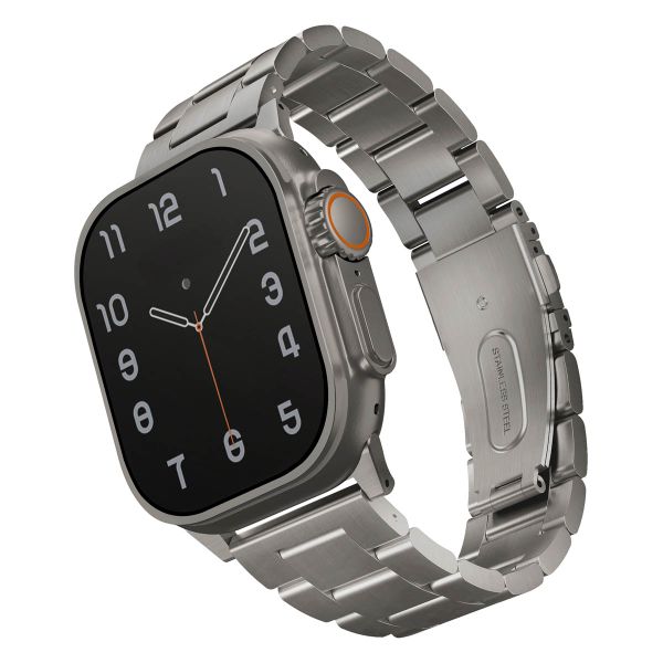 Uniq Bracelet Osta en acier avec maillons auto-ajustables Apple Watch | 44/45/46/49 mm - Titanium (Silver)