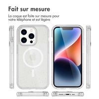 imoshion Coque Pailletée avec MagSafe Apple iPhone 14 Pro Max - Paillettes Transparent