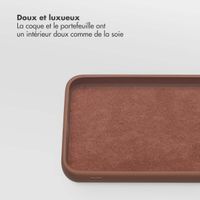 Selencia Étui portefeuille amovible Olyn avec MagSafe Samsung Galaxy A36 - Marron
