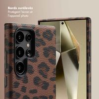 Selencia Coque Sabi imprimé panthère avec MagSafe Samsung Galaxy S24 Ultra - Mocha Brown