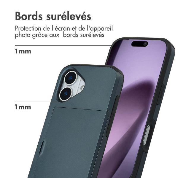 imoshion Coque arrière avec porte-cartes Apple iPhone 17 - Bleu foncé
