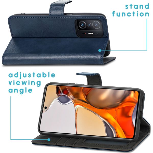imoshion Étui de télephone portefeuille de luxe Xiaomi 11T (Pro) - Bleu foncé