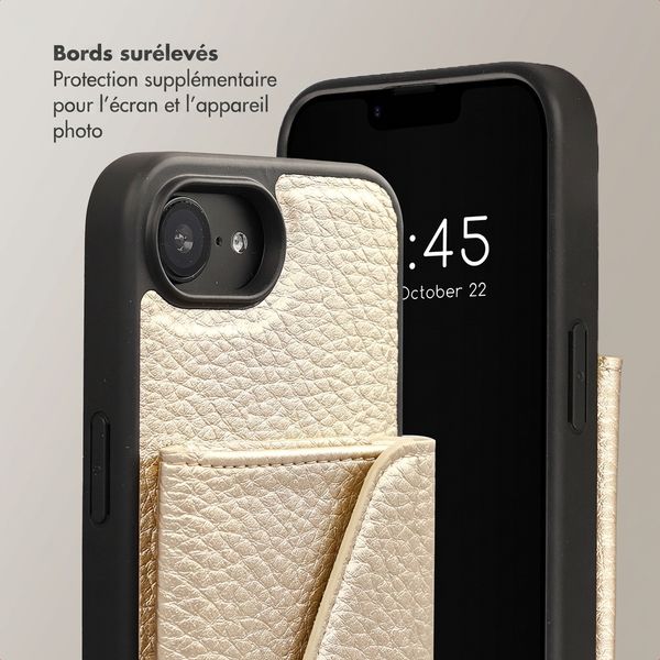 Selencia Coque de télephone Sera avec cordon et porte-cartes enveloppe Apple iPhone 17e / 16e - Champagne