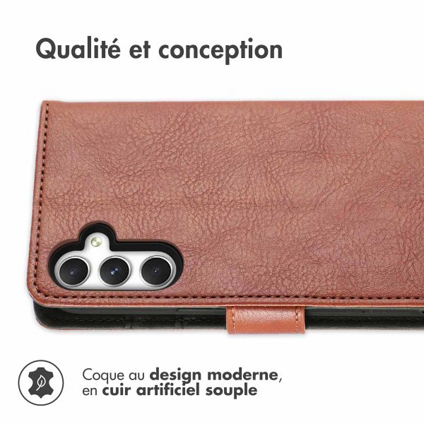 imoshion Étui de télephone portefeuille de luxe Samsung Galaxy A25 (5G) - Marron