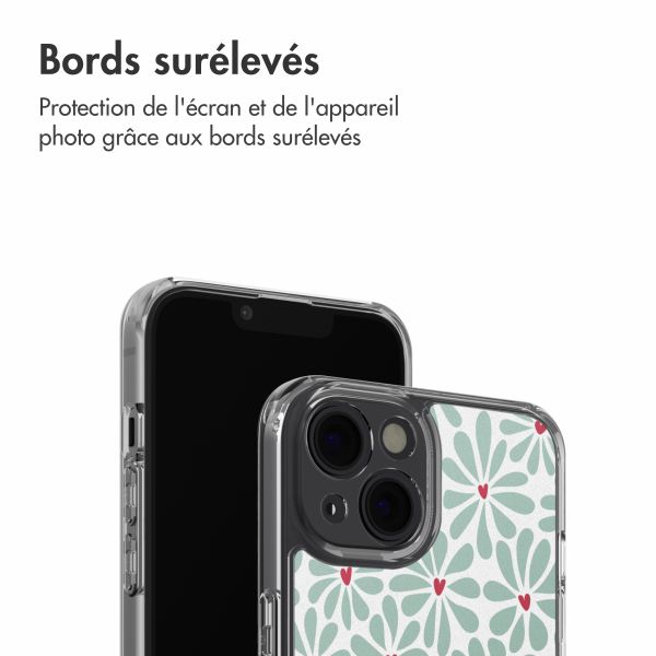 imoshion Coque Design Apple iPhone 14 - Bloom Love Sage Green