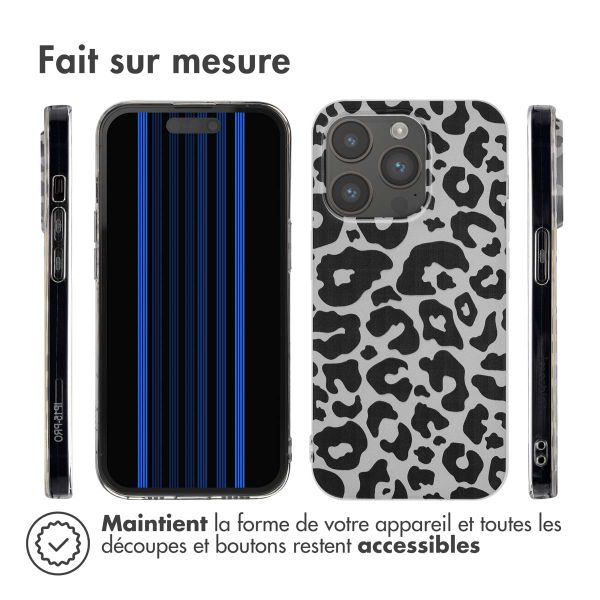 imoshion Coque Design Apple iPhone 15 Pro - Leopard Transparent