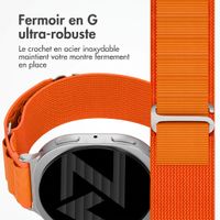 Accezz Bracelet en nylon Alpine Samsung Galaxy Watch 9 (40/44mm) / Watch 8 (40/44mm) / Classic (46mm) - Orange