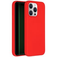 Accezz Coque Liquid Silicone Apple iPhone 15 Pro Max - Rouge