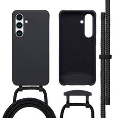 imoshion Coque arrière Color avec cordon amovible et MagSafe Samsung Galaxy S25 / S24 - Noir