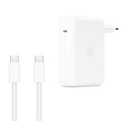 Apple Adaptateur secteur USB-C d'origine 140 W + câble de recharge USB-C vers USB-C d'origine 240 W - 2 mètres - pour Apple MacBook - Blanc
