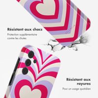 Selencia Coque arrière Vivid Samsung Galaxy A15 (5G/4G) - Double Hearts Rubine Red Lilac