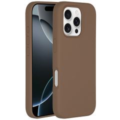 Accezz Coque Liquid Silicone avec MagSafe Apple iPhone 16 Pro - Marron clair