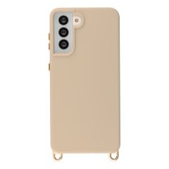 Selencia Coque arrière Rivièra avec MagSafe avec crochets amovibles Samsung Galaxy S21 - Milky Latte