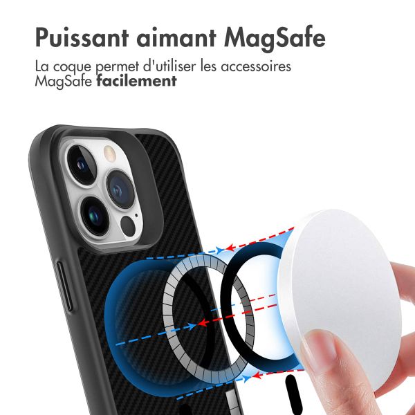 imoshion Rugged Hybrid Carbon Case avec MagSafe Apple iPhone 13 Pro - Noir