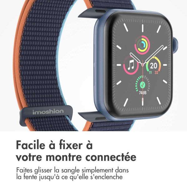 imoshion Bracelet en nylon Apple Watch | 38/40/41/42 mm - Dark Navy Blue