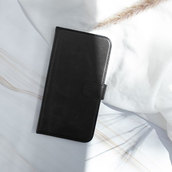 Selencia Étui portefeuille en cuir véritable Samsung Galaxy S21 Plus - Noir