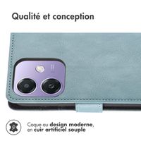 imoshion Étui de télephone portefeuille de luxe Oppo A40 (4G) / Oppo A40M (4G) / Oppo A60 (5G) - Bleu clair